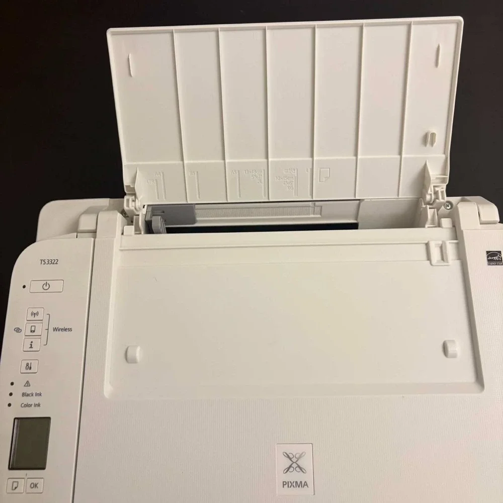 Canon PIXMA TS3322 Wireless All In One Inkjet Printer Scanner White TESTED WORKS